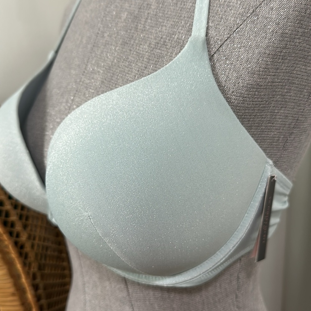 NWT Victoria's Secret Swimsuit Top 38C Blu Green Shimmer Bombshell Add‎ Two Cups - Picture 11 of 17